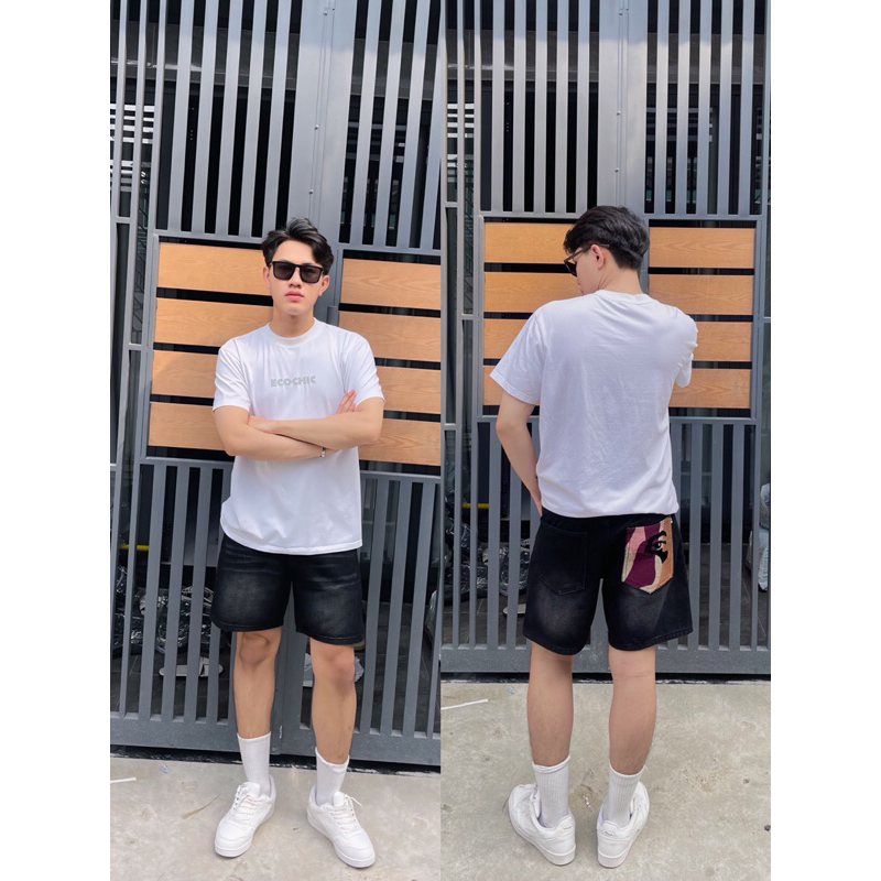 SHORT JEANS EMBROIDERED “Eye-shape” BACK POCKET - F. TMT.STU | TMTD33