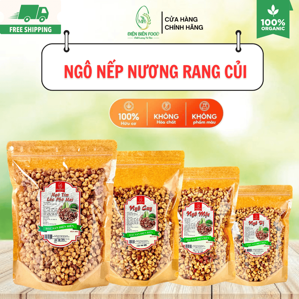 Ngô Nếp Nương Tím Rang Củi Điện Biên (Ngô Chay, Ngô Mộc, Ngô Vị, Ngô ...