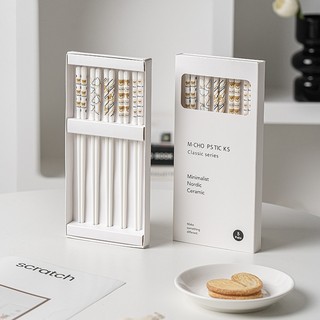 Đũa Sứ Thiết Kế Hoạt Hình Đáng Yêu,Set 5 Đũa Sứ Gia Đình Cao Cấp - ĐŨA GỐM GIA DỤNG SIÊU BỀN CHỐNG TRƠN TRƯỢT