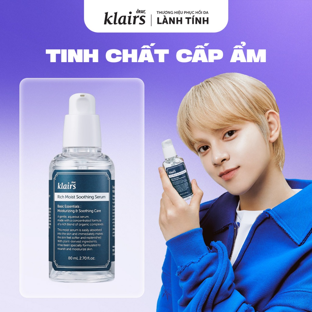 Ảnh Tinh chất dưỡng da Dear, Klairs Rich Moist Soothing Serum 80ml 2