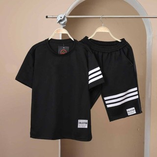 Bộ Nam Hè mặc nhà cộc tay thun lạnh,bộ đồ nam thể thao 4 sọc hottrend đủ size, đồ bộ nam S-->XL K1