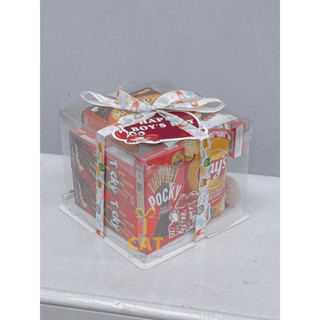 Box bánh kẹo làm quà tặng, hộp quà bánh kẹo độc đáo kèm đèn nháy, thiệp