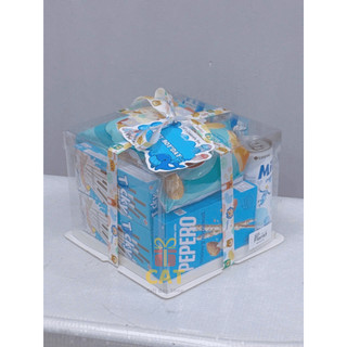 Box bánh kẹo làm quà tặng, hộp quà bánh kẹo độc đáo kèm đèn nháy, thiệp