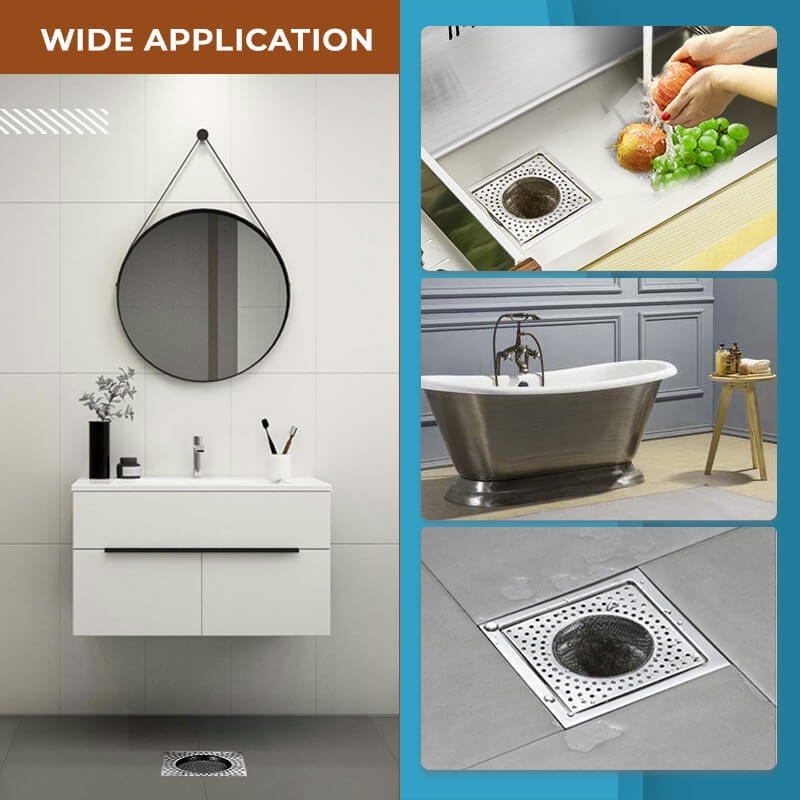Bịt nắp lọc rác inox nhà tắm Giỏ lưới bịt nắp cống chặn rác thoát nước nhanh chống gỉ