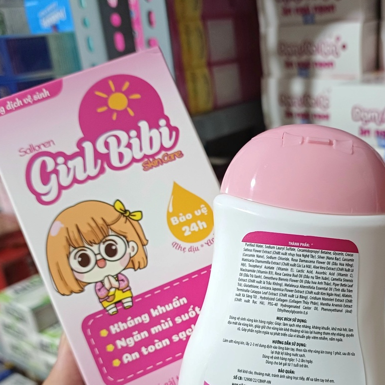 Thiết kế của Dung dịch vệ sinh GIRL BIBI cho bé gái từ 1 tuổi