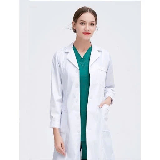 Áo blouse dài tay bác sĩ, chất vải lon Nhật, mềm nhẹ, thấm hút mồ hôi, đủ size cho nam/nữ