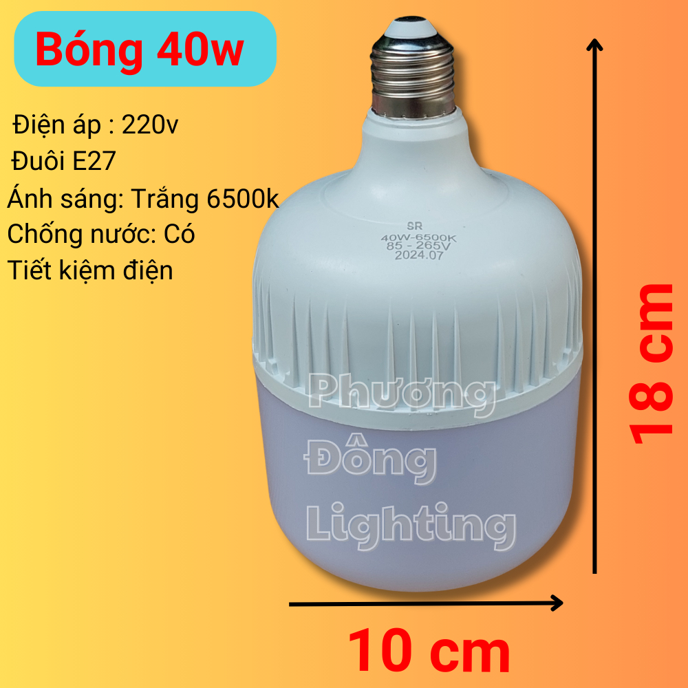 Bóng đèn LED trụ 20w - 30w - 40w - 50w - 65w tiết kiệm điện giá rẻ