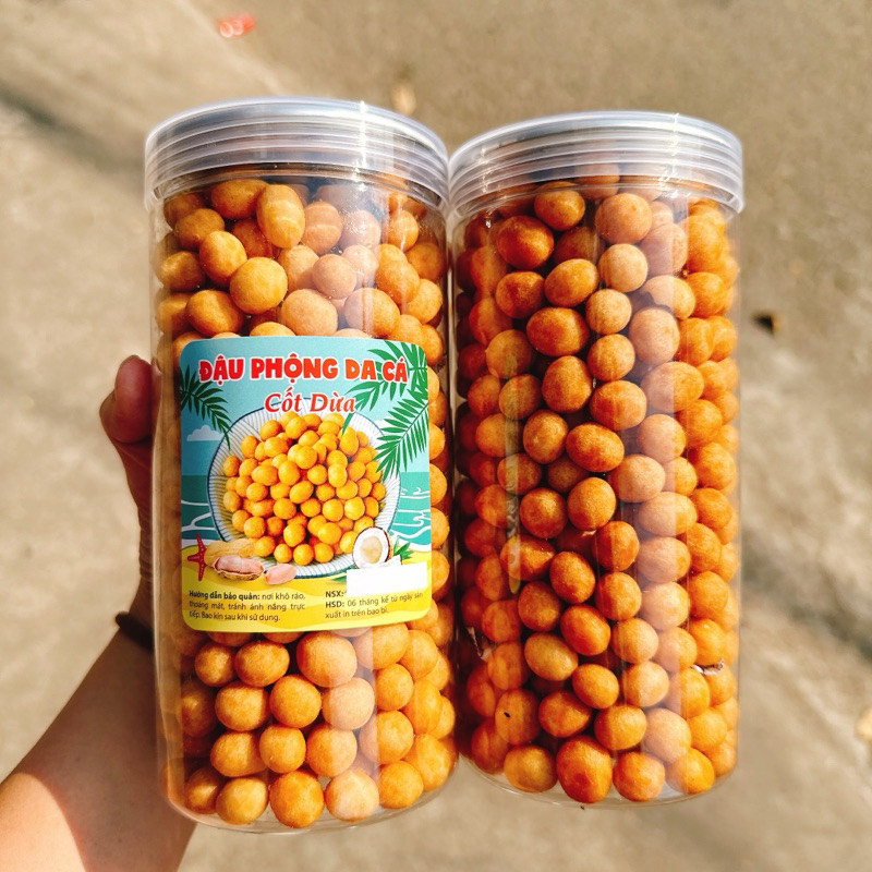 ĐẬU PHỘNG - DA - CÁ - CỐT - DỪA loại 1 thơm ngon - 1 HỘP 1KG/500GR