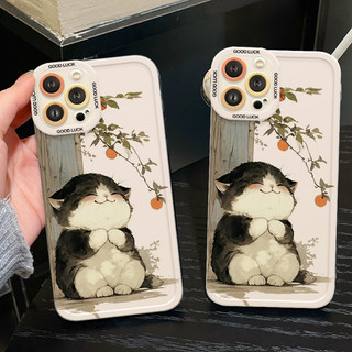 Ốp Lưng iPhone Mèo Ngồi Cạnh Vuông, Chống Sốc, Bảo Vệ Camera - iP 6/6s/7/8/Plus/X/XS/XR/11/12/13/14/15/16/Pro/Max/Mini