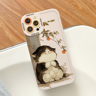 Ốp Lưng iPhone Mèo Ngồi Cạnh Vuông, Chống Sốc, Bảo Vệ Camera - iP 6/6s/7/8/Plus/X/XS/XR/11/12/13/14/15/16/Pro/Max/Mini