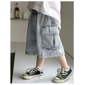 Quần short jean TÚI HỘP from rộng phong cách cá tính năng động cho bé đi học đi chơi size 10-30kg,quần jean bé trai