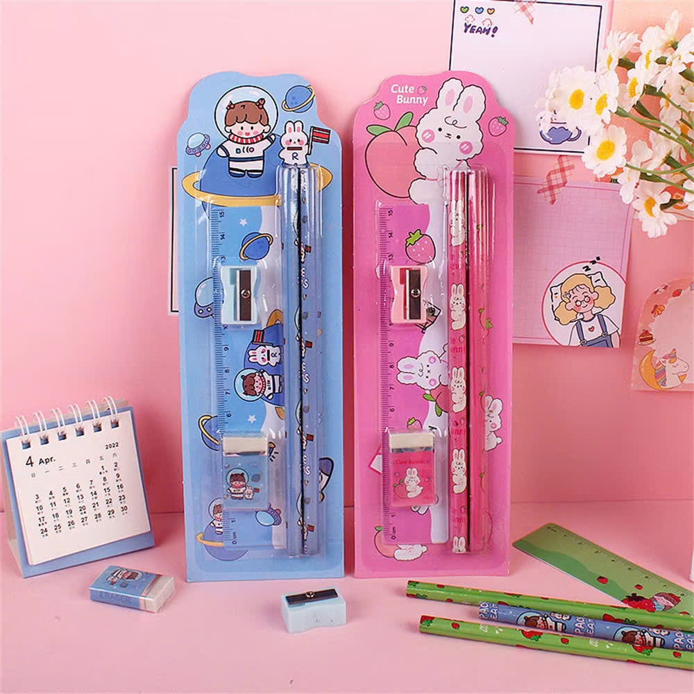 COMBO SET ĐỒ DÙNG HỌC TẬP MINI 5 CHI TIẾT - Học Tập Dễ Thương Dành Cho Học Sinh-Bộ 5 Dụng Cụ Học Tập Tiện Lợi