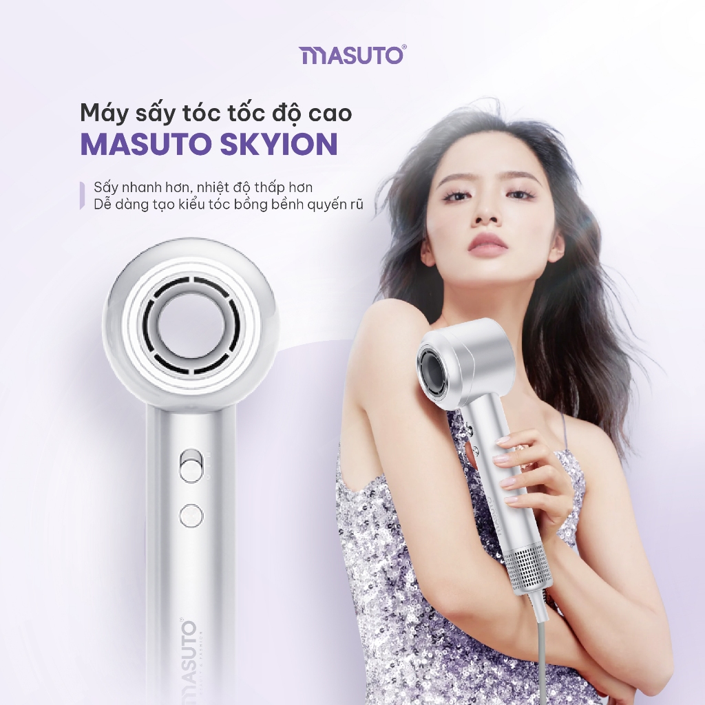 Ảnh Máy sấy tóc ion âm tốc độ cao Masuto SkyIon, bảo vệ tóc không bị quá nhiệt, bảo hành 24 tháng 1