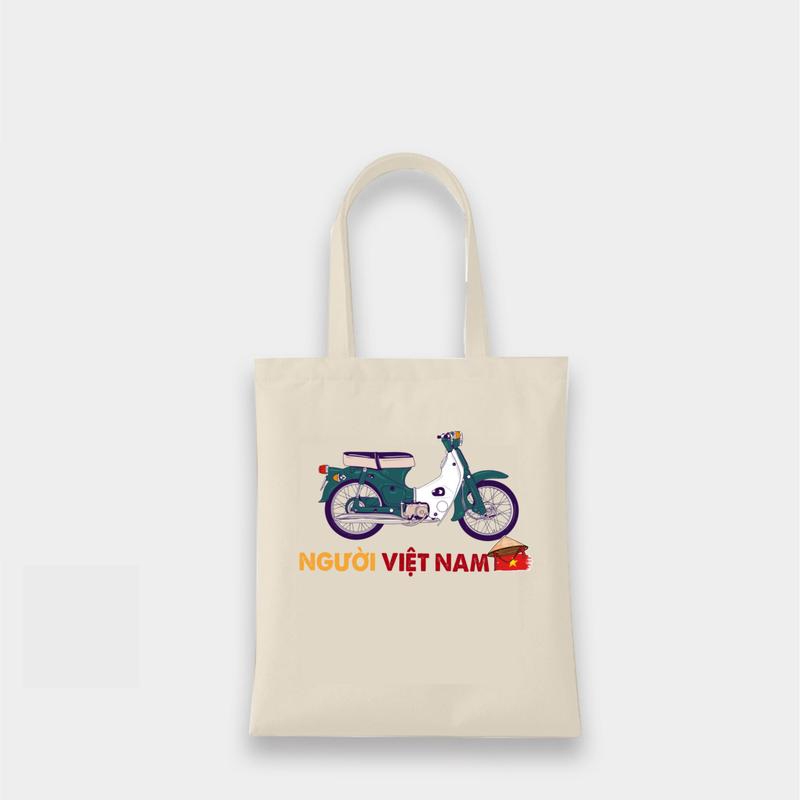Túi Tote canvas Người Việt Nam ĐỘC LẬP TỰ DO HẠNH PHÚC túi vải đeo vai phong cách thời trang đựng đồ tota090 TOTA090
