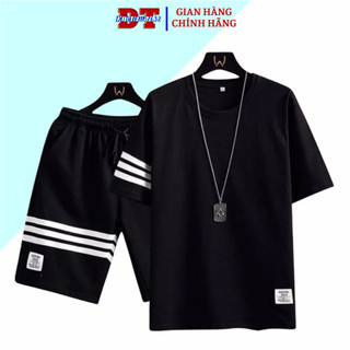 [Mã DOTHIEN30 giảm 30K đơn 50K] Quần áo Thun Nam - bộ quần áo nam 4 sọc kẻ thời trang mùa hè T6 K