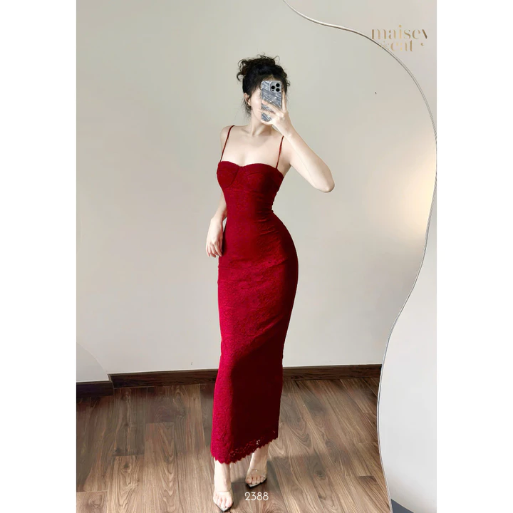 Đầm ren thun ôm body cao cấp – Váy body nữ sexy quyến rũ đi tiệc & sự kiện