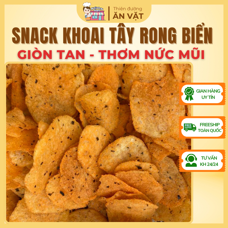 《ĐẶC SẢN》Khoai Tây Lắc Rong Biển – Đặc Sản Đà Lạt – Snack Khoai Tây ...