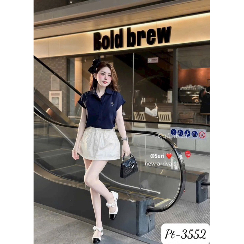 Áo Sơ Mi Nữ Tay Hến Thêu Gấu Chất Thô Mềm Dáng Rộng By.Thanhhuyen Clothing New 2025