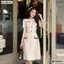 Đầm cổ tròn phối nắp túi tùng A BEMINE MT8424