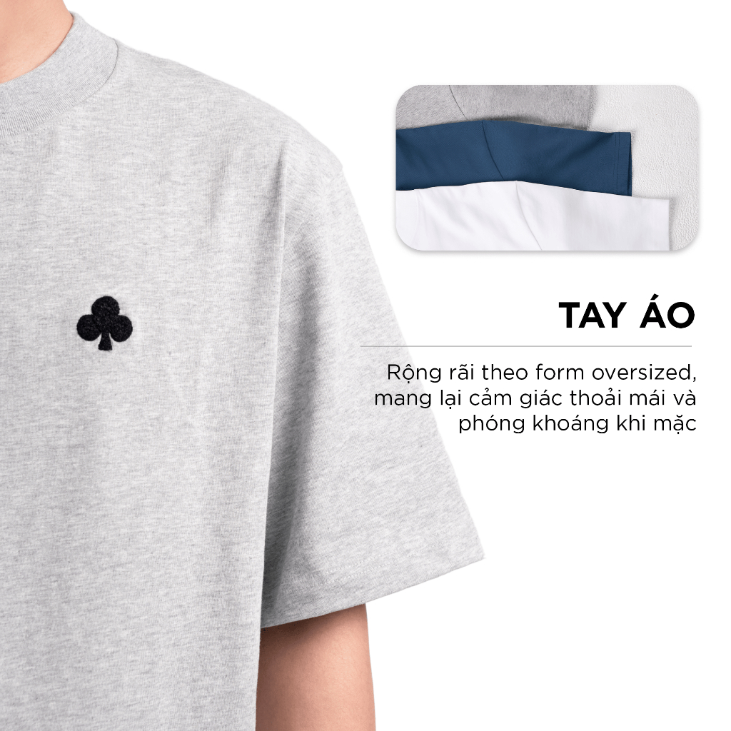 Ảnh Áo thun nam phom rộng PERIN thêu xù CAPMAN CLUB, áo phông local brand trẻ trung 3