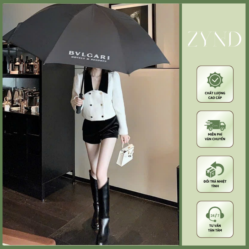 QUẦN SHORT NHUNG ZYND - Quần short cạp cao có lót trong tôn dáng-CĐ-M634