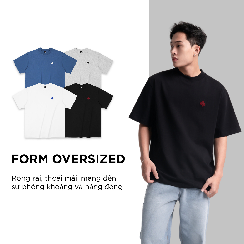 Ảnh Áo thun nam phom rộng PERIN thêu xù CAPMAN CLUB, áo phông local brand trẻ trung 1