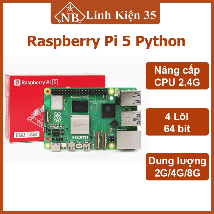 Raspberry Pi 5 Python - 2G (Bảo hành 06 Tháng) | Shopee Việt Nam