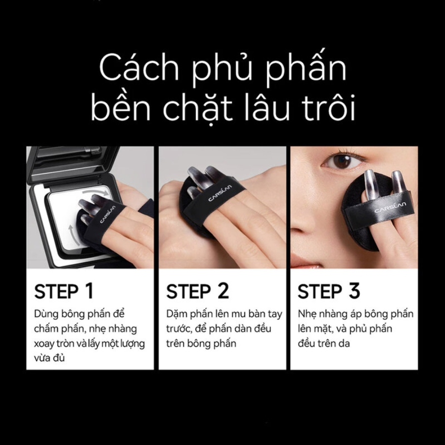 Phấn Phủ Carslan Black Magnet Soft Mist Powder Dạng Nén Siêu Kiềm Dầu Cocolux
