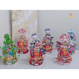 Bánh kẹo sinh nhật dạng tháp, tháp bánh kẹo sinh nhật cho nam nữ, bé trai, bé gái