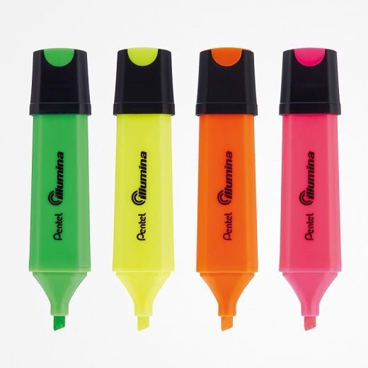 Ảnh Bút Nhớ Dòng Illumina Pentel SL60 Nhiều Màu | Màu Mực Tươi Sáng Phản Quang Tốt 2