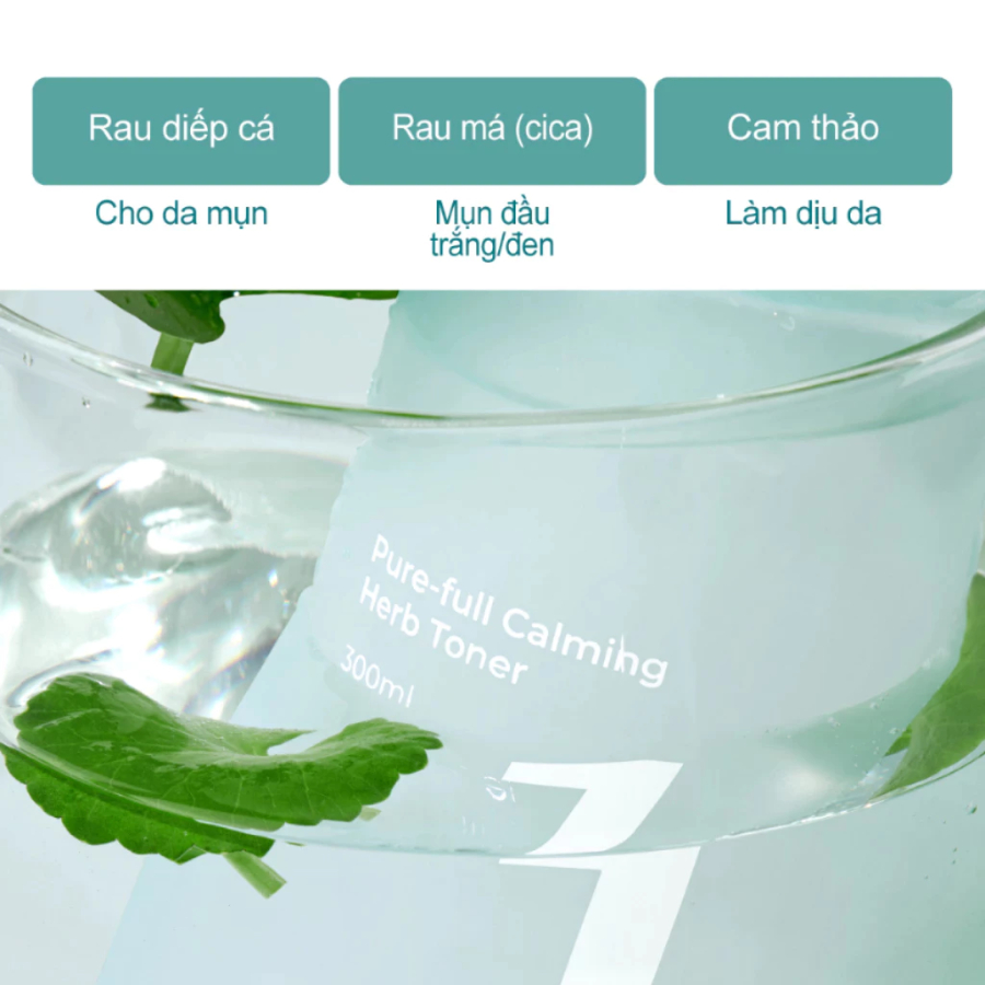 Ảnh Toner Thảo Mộc Numbuzin No.1 Pure-full Calming, Cấp Ẩm, Kiềm Dầu, Giảm Kích Ứng (200ml) 3