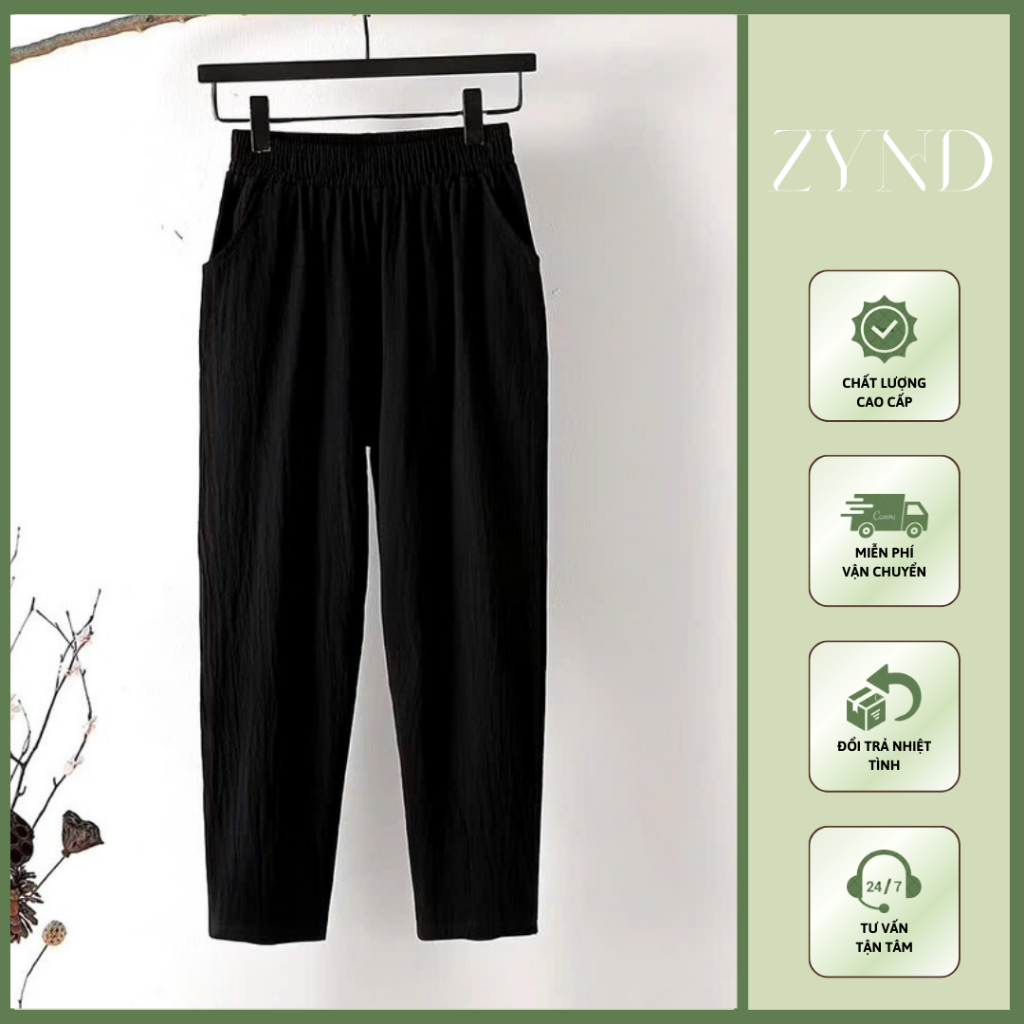 Quần đũi thái baggy ống lửng nữ mặc đẹp thoải mái thoáng mát cho các mẹ các cô - có Bigsize - AT-M039