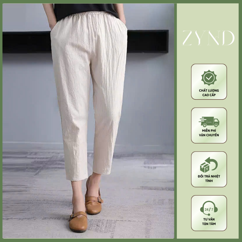 Quần đũi thái baggy ống lửng nữ mặc đẹp thoải mái thoáng mát cho các mẹ các cô - có Bigsize - AT-M039