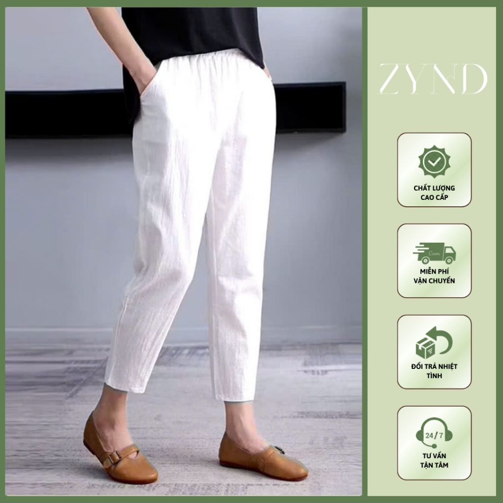 Quần đũi thái baggy ống lửng nữ mặc đẹp thoải mái thoáng mát cho các mẹ các cô - có Bigsize - AT-M039