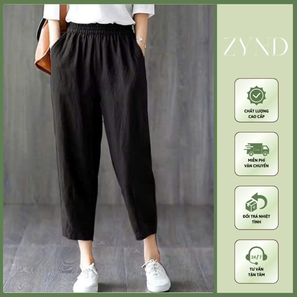 Quần đũi thái baggy ống lửng nữ mặc đẹp thoải mái thoáng mát cho các mẹ các cô - có Bigsize - AT-M039