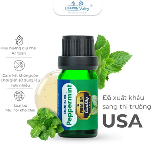 Tinh dầu bạc hà nguyên chất Labambi Valley chiết xuất 100% tinh dầu thiên nhiên 10ml/20ml/30ml/50ml/100ml