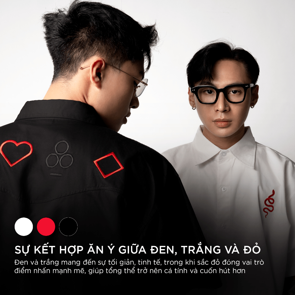 Ảnh Áo sơ mi nam tay ngắn GNAB phom rộng thêu chỉ đỏ CAPMAN CLUB, trẻ trung thoải mái năng động 1