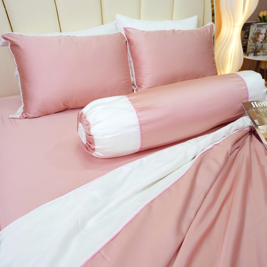 Bộ chăn ga gối lụa tencel màu trơn cao cấp Julia 820
