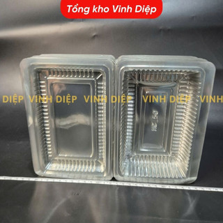 .Combo 100 hộp nhựa HC50 dùng 1 lần đựng bánh, hoa quả, đồ ăn