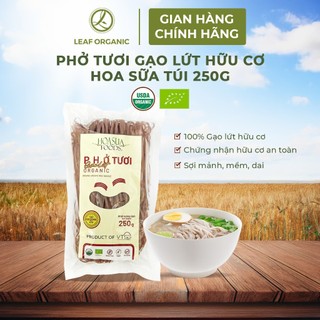 Phở, bún tươi gạo lứt hữu cơ HasaBio túi 250g