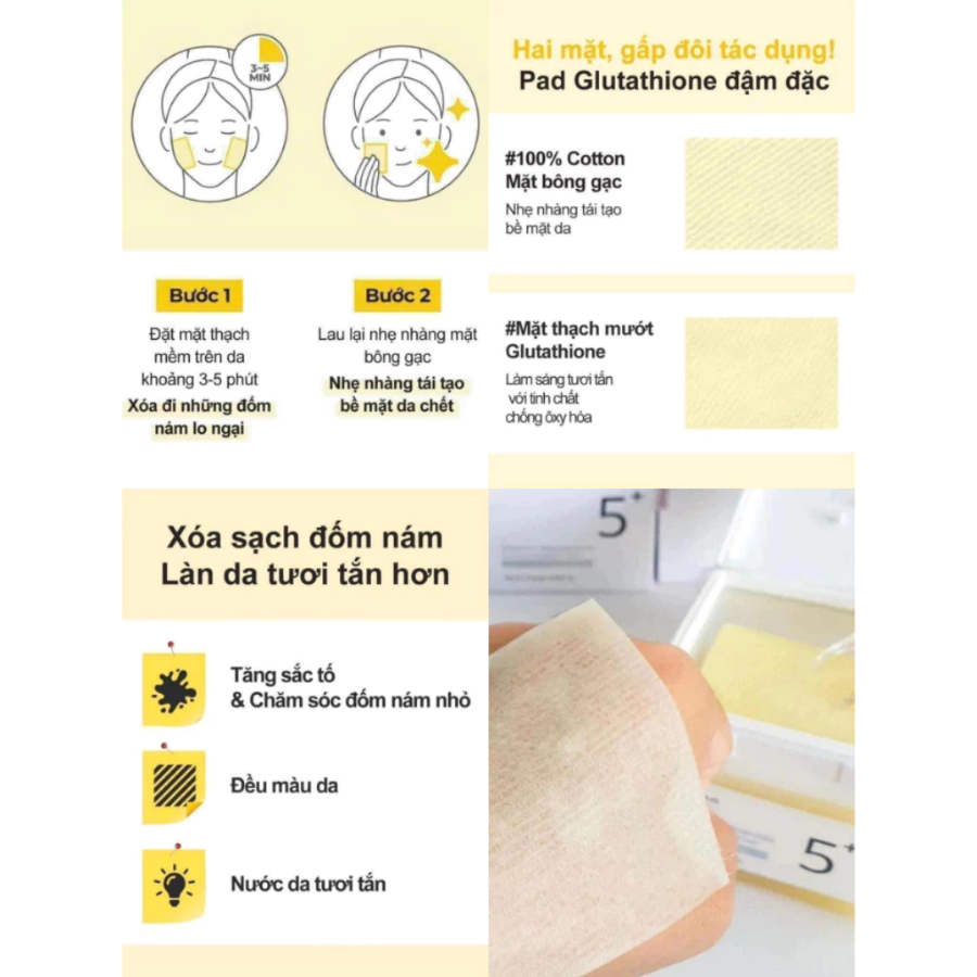Ảnh Toner Pad Numbuzin No.5+ Vitamin-Niacinamide Concentrated – Làm Sáng Da, Mờ Thâm, Cấp Ẩm (70 Miếng) 3