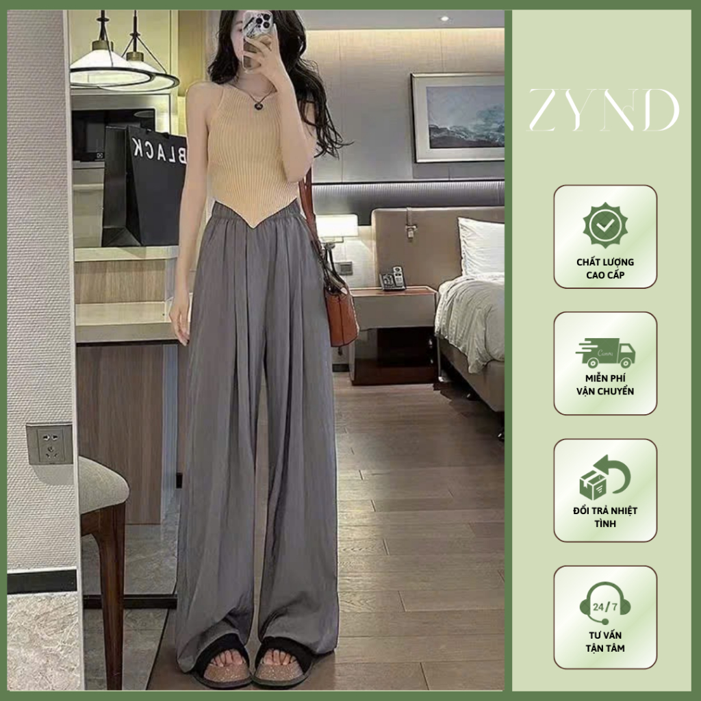 QUẦN ĐŨI ỐNG RỘNG ZYND - Quần đũi bản cao cấp form rộng siêu xinh mặc mát ở nhà, đi biển - AT-M038