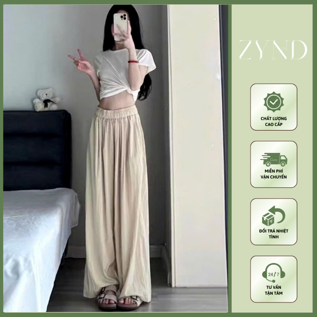 QUẦN ĐŨI ỐNG RỘNG ZYND - Quần đũi bản cao cấp form rộng siêu xinh mặc mát ở nhà, đi biển - AT-M038
