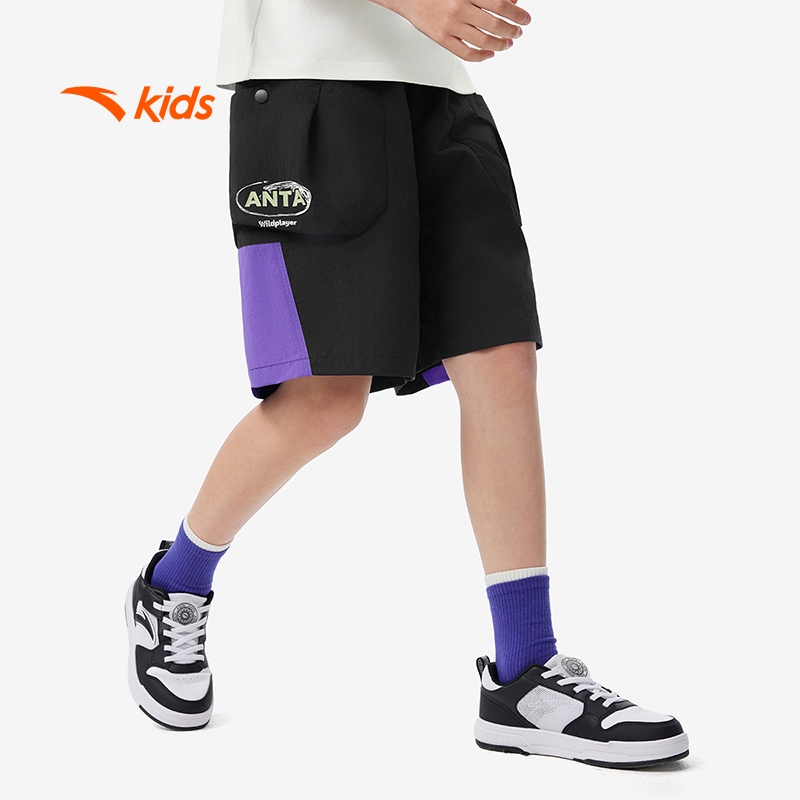 [VC 100K] Quần short lửng bé trai thời trang thể thao size 130-170 Anta Kids Wildplayer Thoáng Mát Nhanh Khô 3525B8503