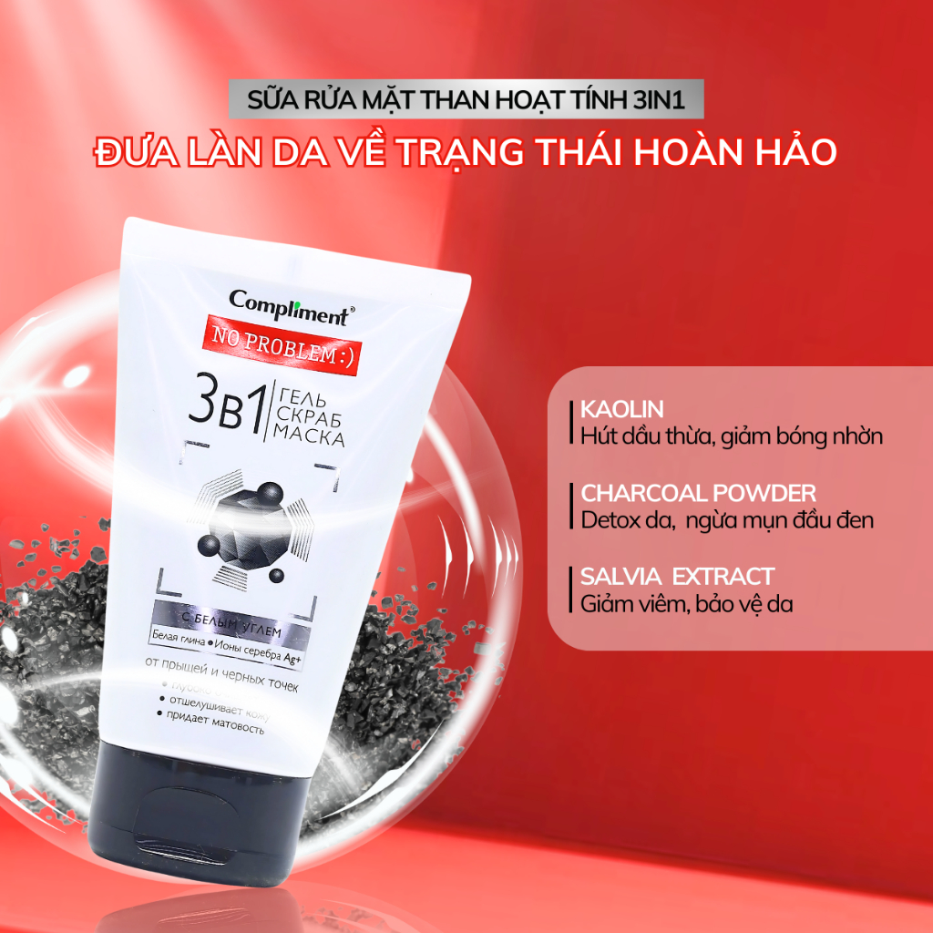 Ảnh Sữa Rửa Mặt Compliment 200ml Giúp Da Sạch Thoáng, Cấp Ẩm Và Ngừa Mụn 3