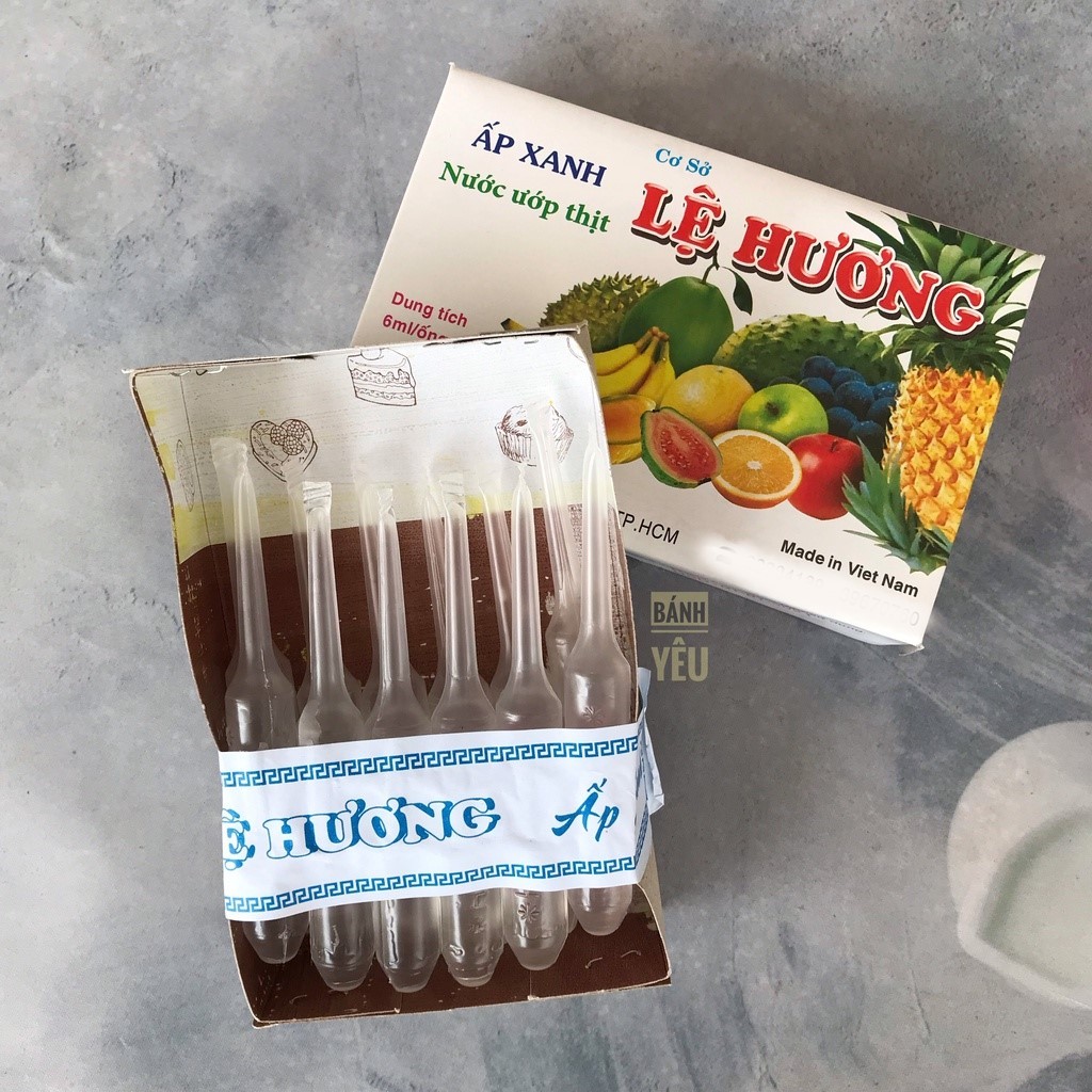 Ấp Xanh Lệ Hương-Nước ướp thịt, làm lạp xưởng HỘP NGUYÊN 12 ống - PL186A