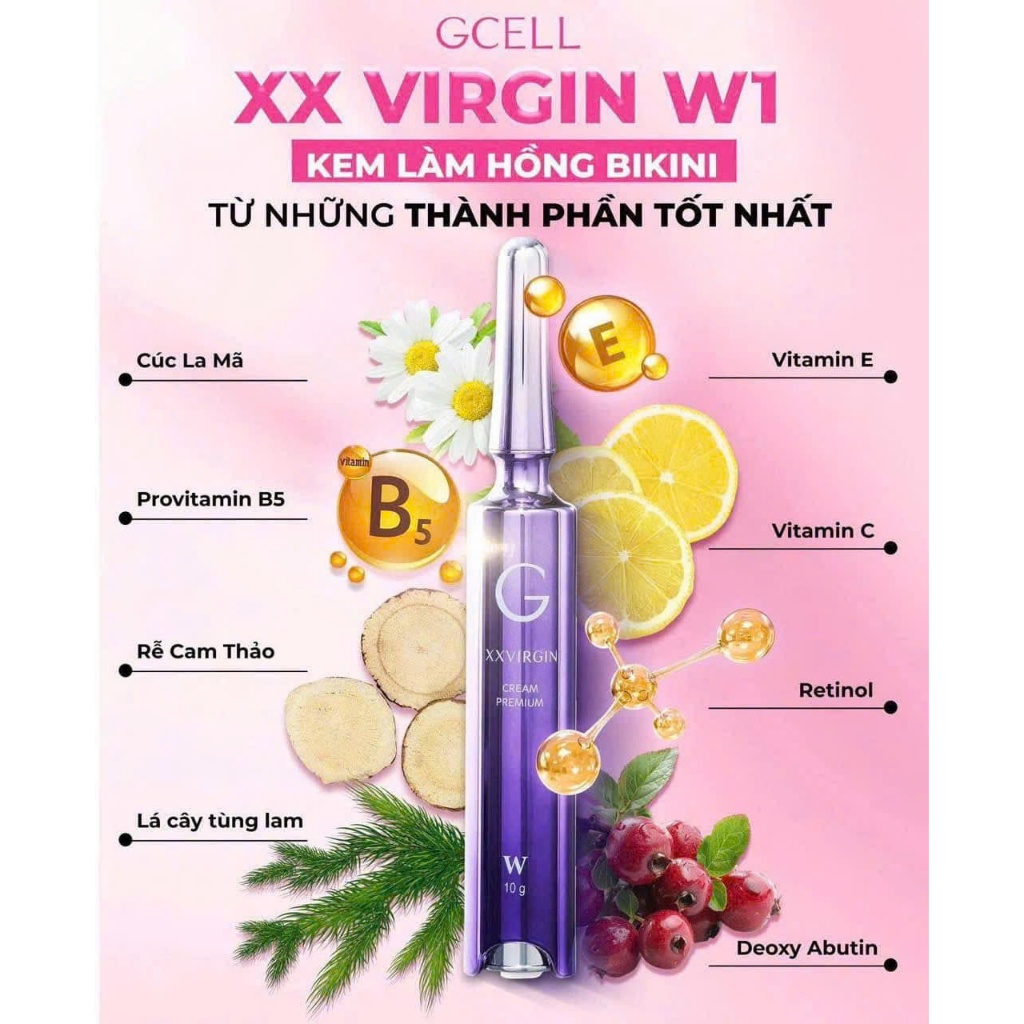 Kem Làm Hồng Gcell XX Virgin Cream Dưỡng Ẩm Khử Thâm Đa Vùng