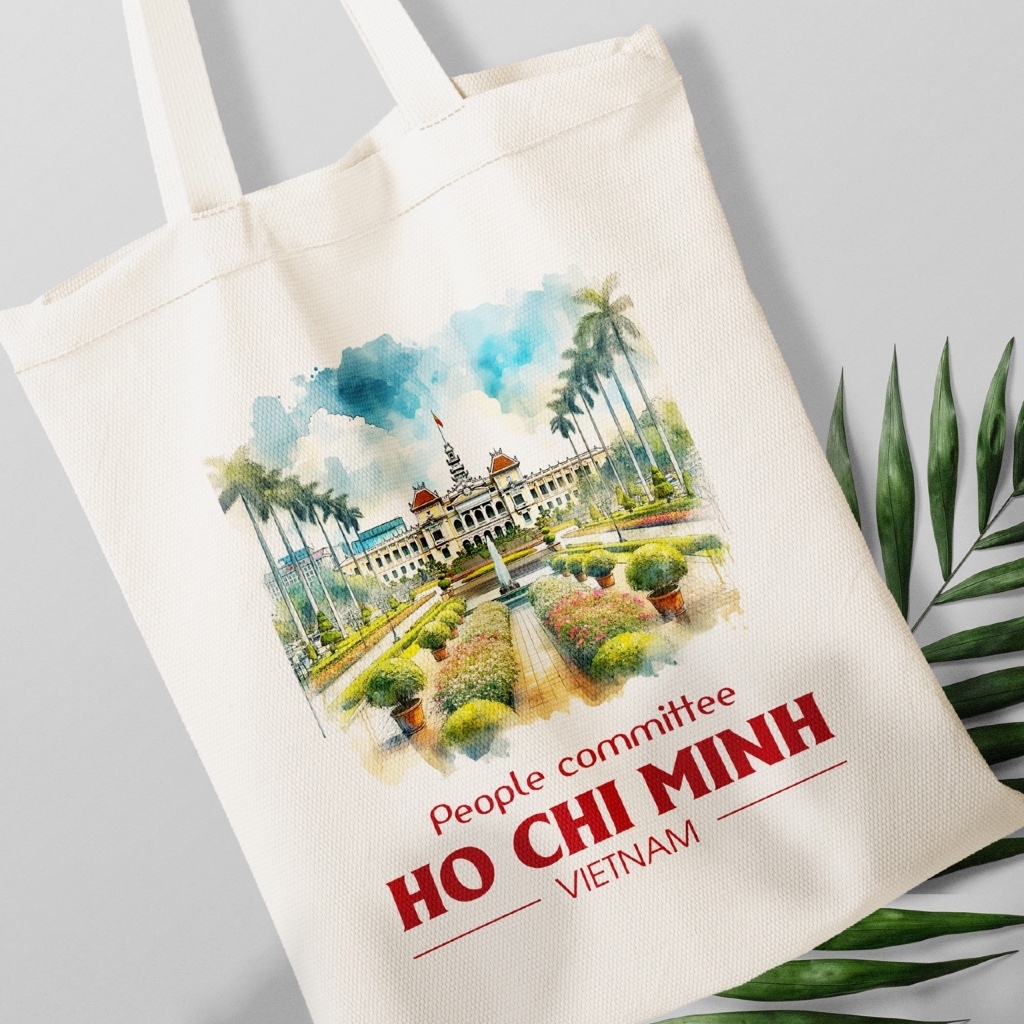 Túi Tote canvas bộ sưu tập CITY TPHCM túi vải đeo vai phong cách thời trang đựng đồ tota093