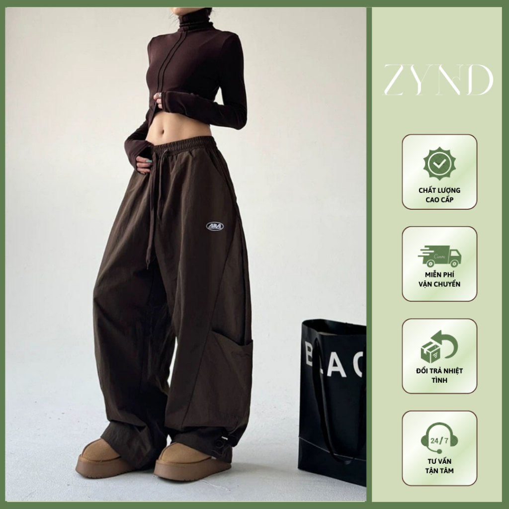 Quần ống rộng chất kaki harem, quần dáng thụng bản cao cấp thiết kế mới  AT-M106_ ZynD Clothing