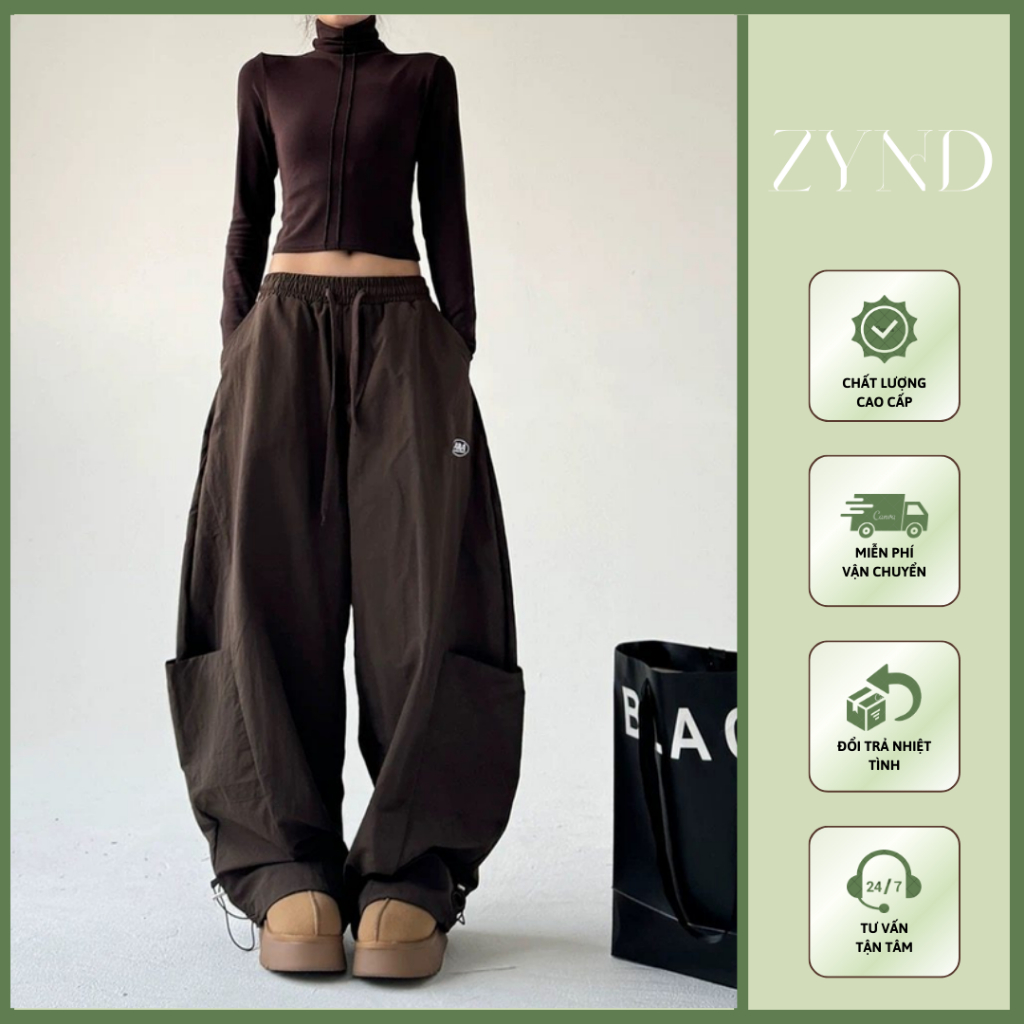 Quần ống rộng chất kaki harem, quần dáng thụng bản cao cấp thiết kế mới  AT-M106_ ZynD Clothing